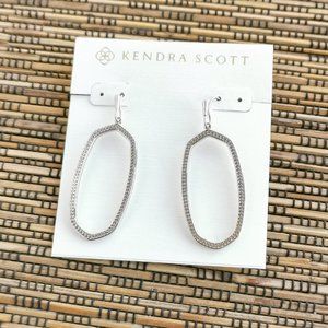Kendra Scott Elle Open Frame Drop Earrings in Silver